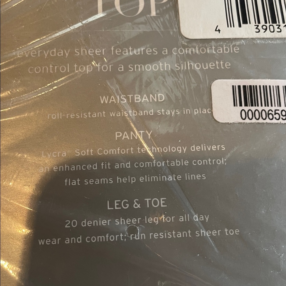 🌸NIP Nordstrom Control Top Hosiery - size Womens B - Picture 4 of 6